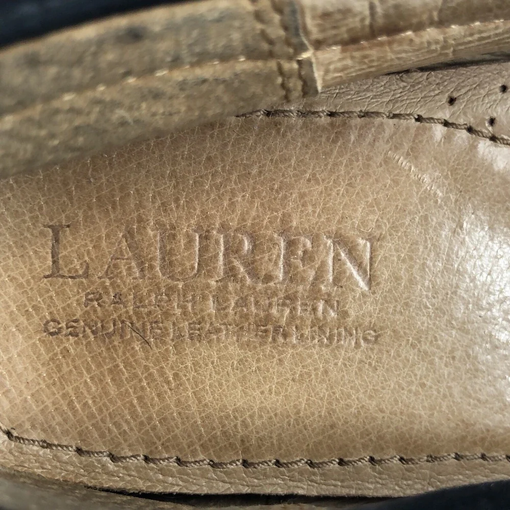 Lauren Ralph Lauren Women 9.5‎ Belen Suede Calf Hair Leopard Print Driving Shoes